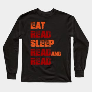 Book Aesthetic - eat read sleep read and read Long Sleeve T-Shirt
